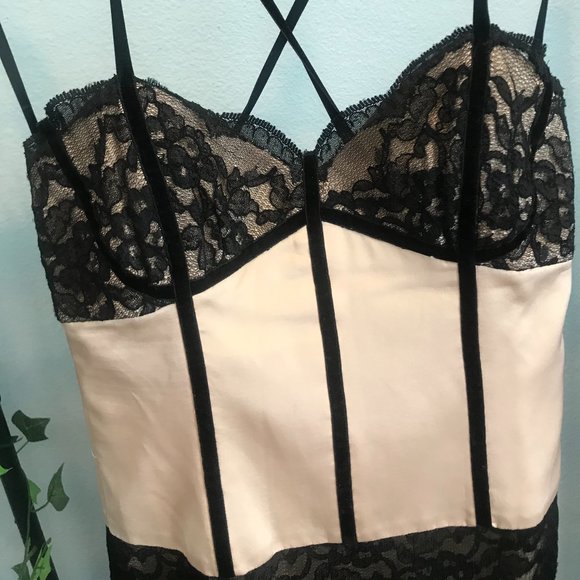 Bustier Cocktail Lace Dress - Picture 2 of 6